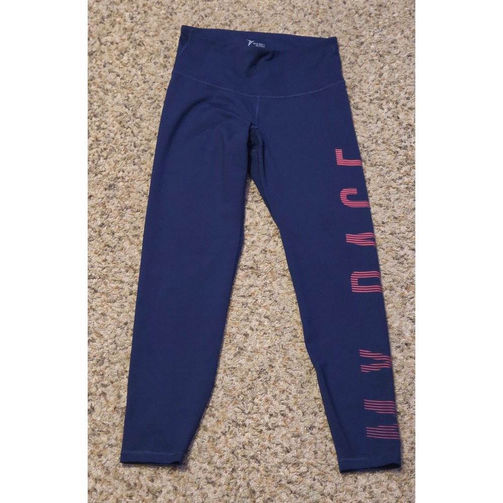 Old‎ Navy Active Go-Dry Fitted Leggings Women's Size Medium Purple Pink My Pace